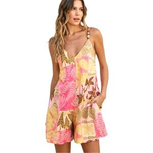 Dress Forum Los Angeles Tropical Pink Romper